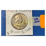 1950-D Franklin  Silver 50 Cent piece