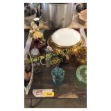 Native American figurines, glass jars