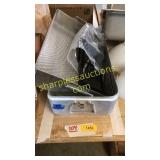 Metal pan, meat slicer, metal container