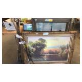 Paintings, garden tools