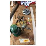 Lantern, kitchen utensils