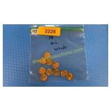 10 unc wheat pennies