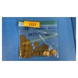 50 1953-S wheat pennies