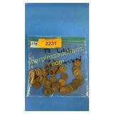 50 wheat pennies -10,20,30 mixed