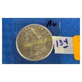 1921-S Morgan dollar coin-AV