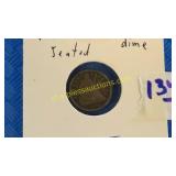 1858  seated half dime