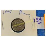 1945 mercury dime