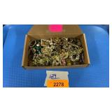 Box of miscellaneous rhinestone jewelry