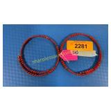 Two piece Silpada red stone choker