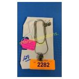 Sterling necklace and earring set with green stone