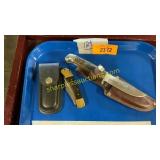 2 knives with sheaths