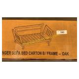 Lounger sofa bed carton b/frame-oak
