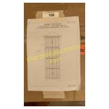 8 door corner cabinet-red