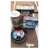 Drip bowls, slicer, dishwasher soap