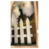 Chunky Wood Picket fence flowers