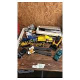 Toy semis, trucks, jeep