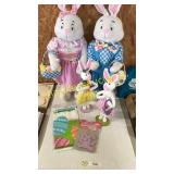 Easter bunnies and decor
