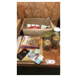 Civil war books, mason jars, misc