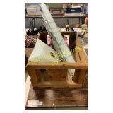 Light fixtures, wooden crate