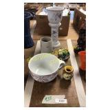 Art pottery, vases, bowl