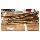 Assorted walking canes