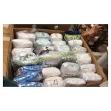 Box of diapers - various sizes