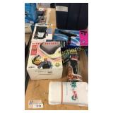 George Foreman grill, hair tools, coffee brewer