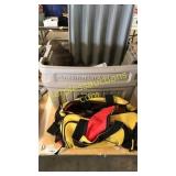 Tool bag, cooler, lantern, misc garage