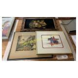 3 framed pictures