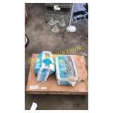 4 wheel cart and concrete mix