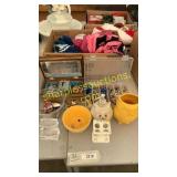 Assorted jewelry, bathroom decor, sweatshirts