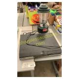 DVD/blue ray player, Coleman lantern