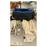 Silverware, towels, Sony camcorder