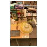 Lamp, assorted household goods