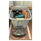 CD player, assorted household goods