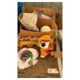 Lamp, kids games, assorted household goods