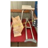 Crutches, seat, shelf