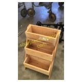 Wooden planter shelf