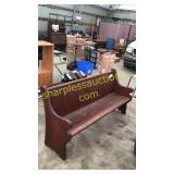 Wooden church pew