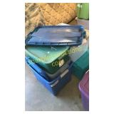 5 totes with lids