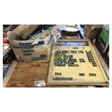 Pepsi menu board w/removable letters