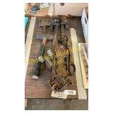 Vintage tools, roller skates