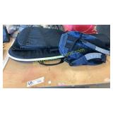 2 guitar cases, backpack