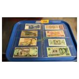 Two sheets world paper money