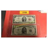 $2 Red Seal, $5 Blue Seal