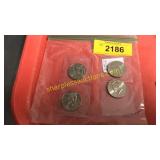 4 Kennedy half dollars