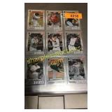 Nine rookie baseball cards