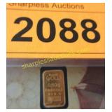 1/10th gram .999 pure gold miniature bar in