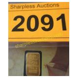 1/10th gram .999 pure gold miniature bar in