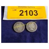 2 Barber dimes